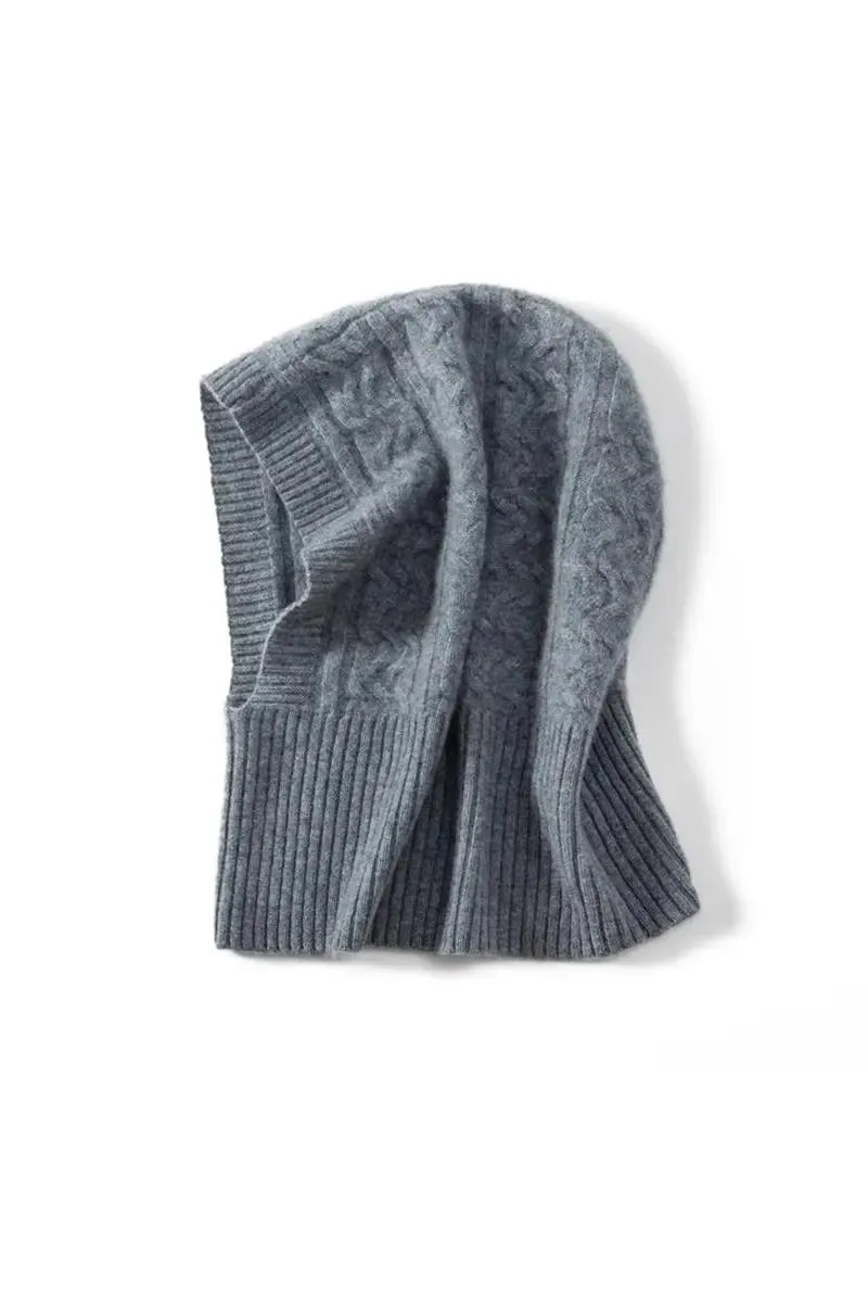 100% Cashmere Balaclava Beanie