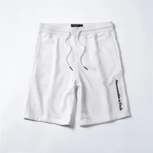 Abercrombie And Fitch Logo Embroidery Organic Cotton Shorts-White