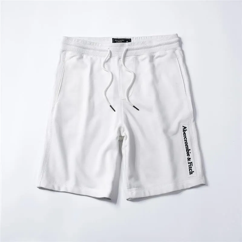 Abercrombie And Fitch Logo Embroidery Organic Cotton Shorts-White