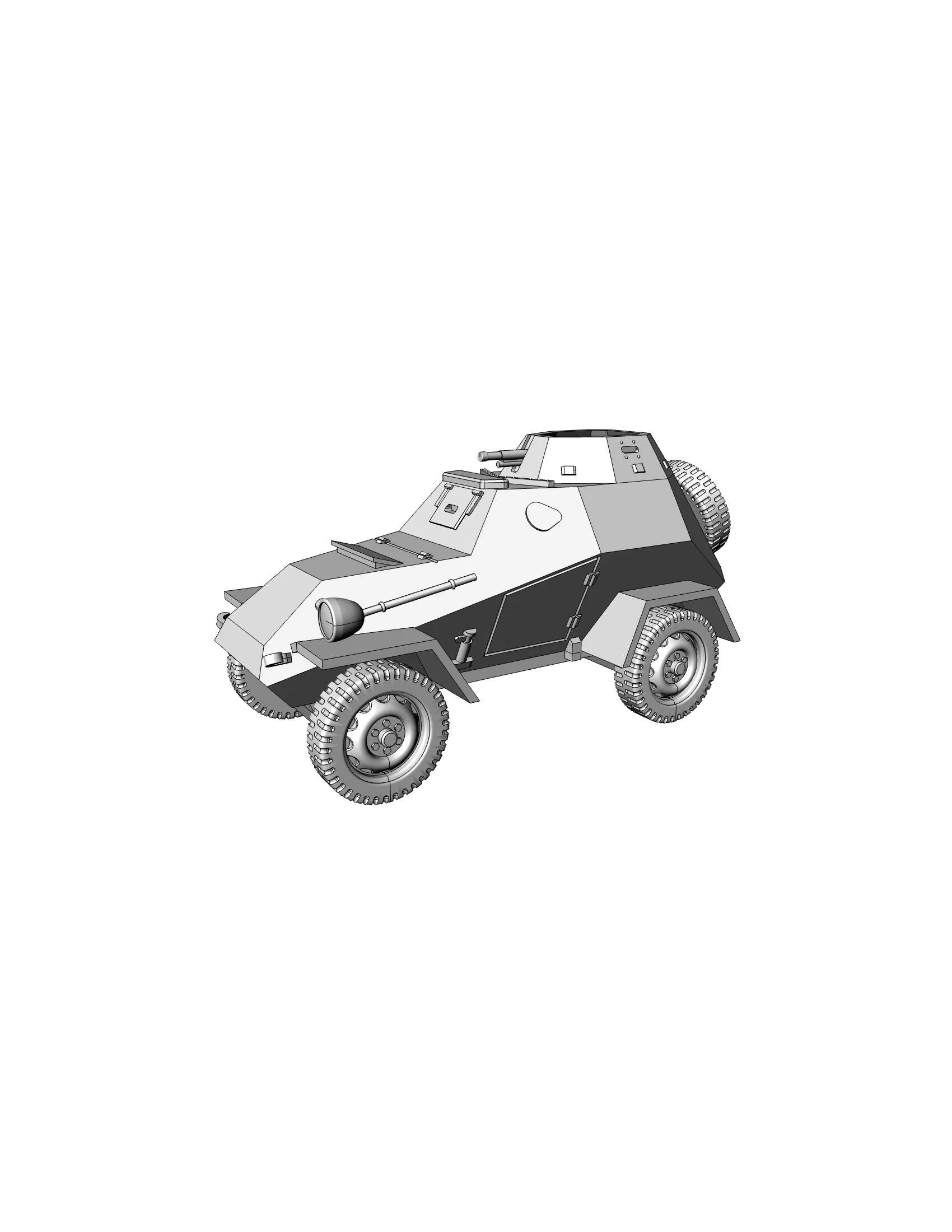 BA-64B Soviet armoured scout car - 3D Resin Printed 28mm / 20mm / 15mm Miniature Tabletop Wargaming Vehicle