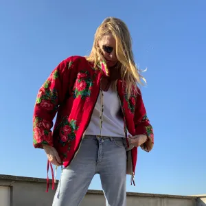Babushka double jacket - Red