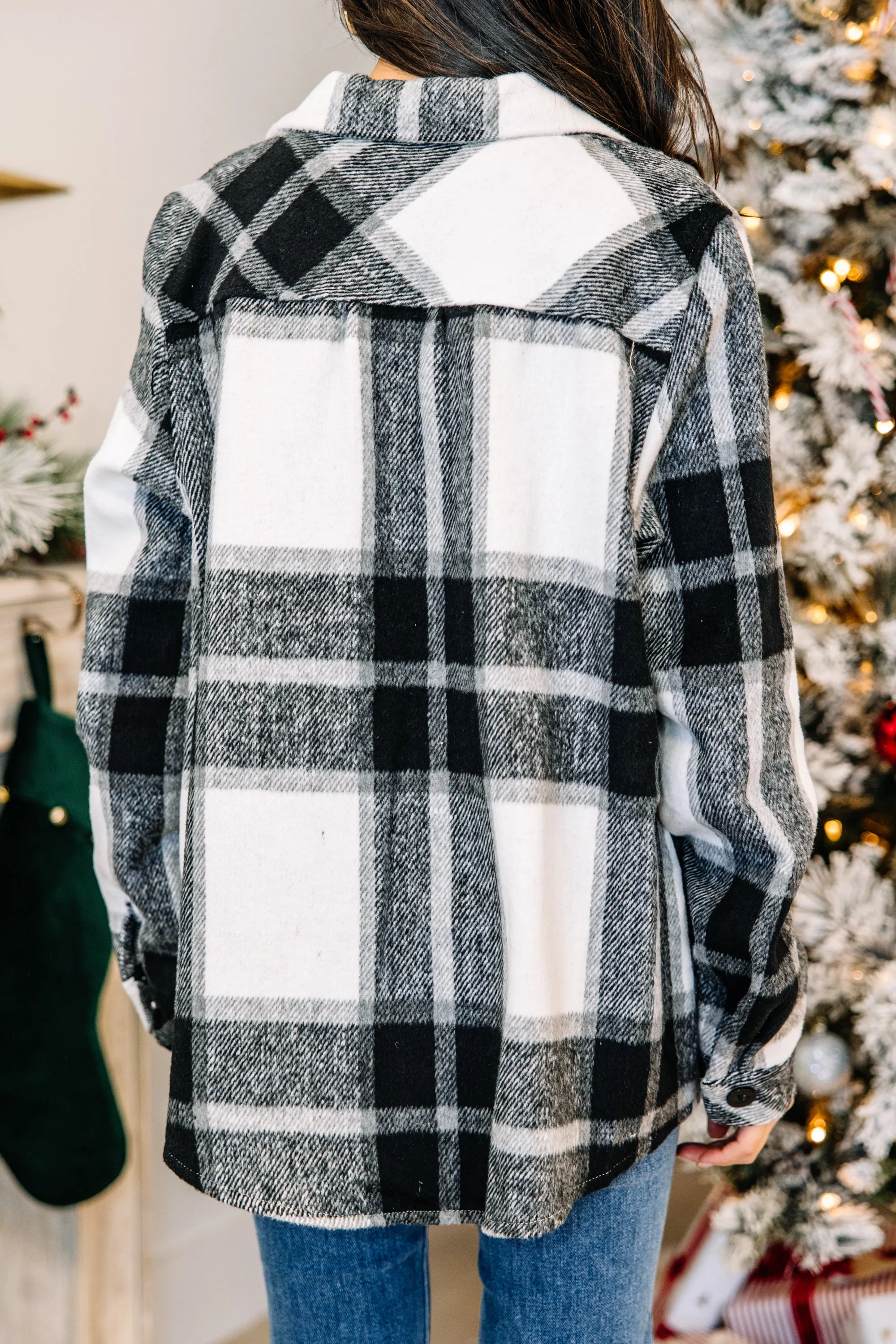 Be Your Best Self Black Plaid Shacket