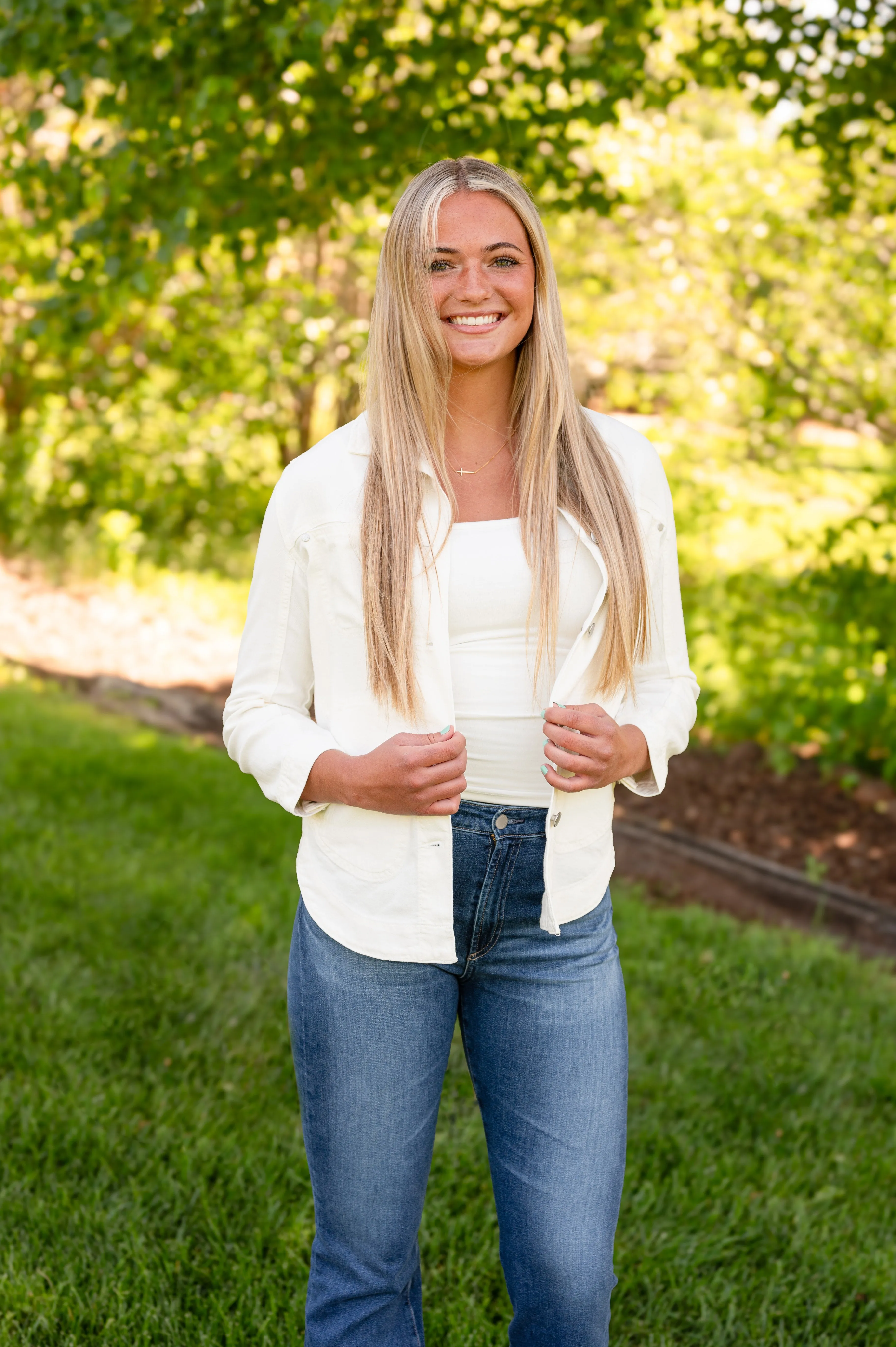 Bright White Spring Shacket