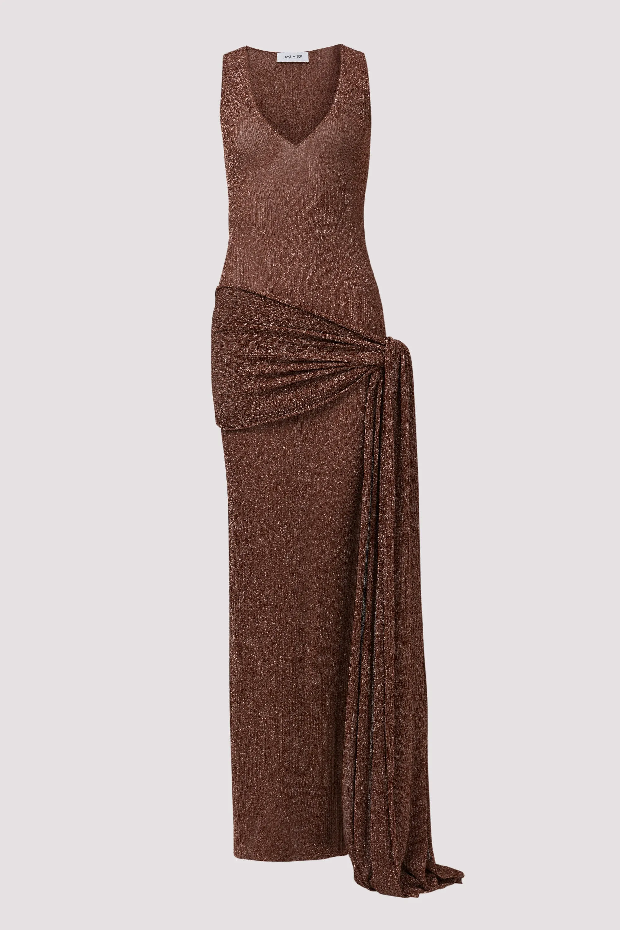 Brown Alula Light Knit Maxi Dress