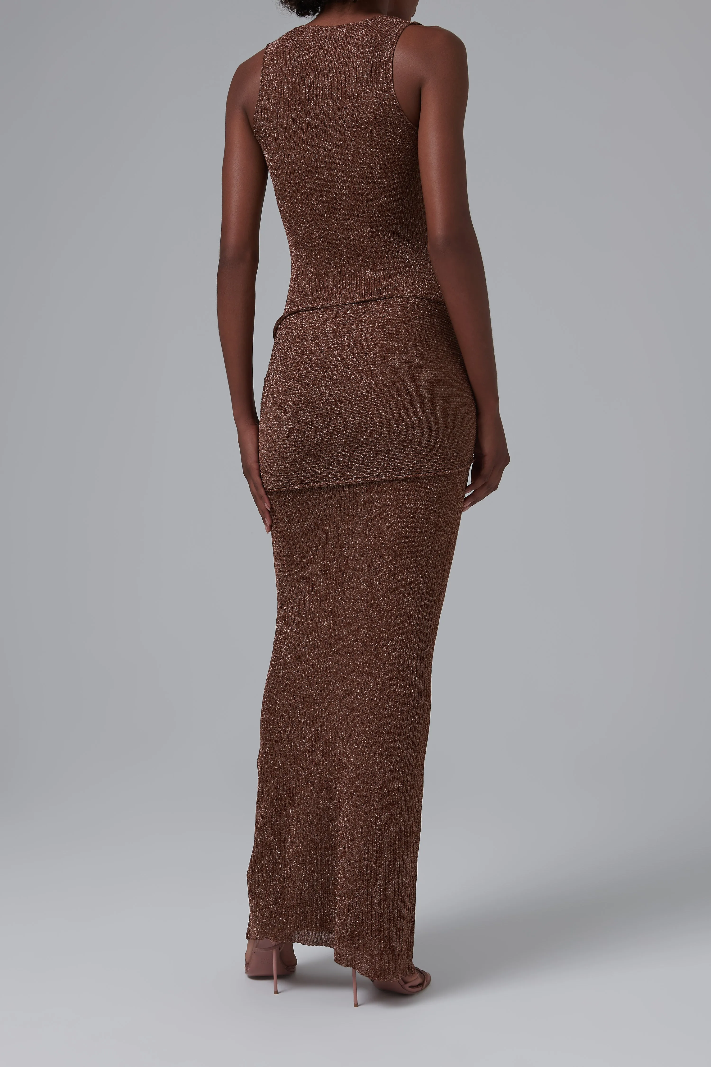 Brown Alula Light Knit Maxi Dress