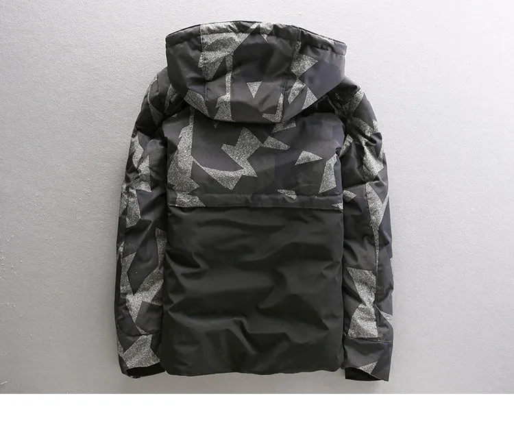 CAMOUFLAGE DESIGN BADGE JACKET IN CAMO WITH MA1 POCKET