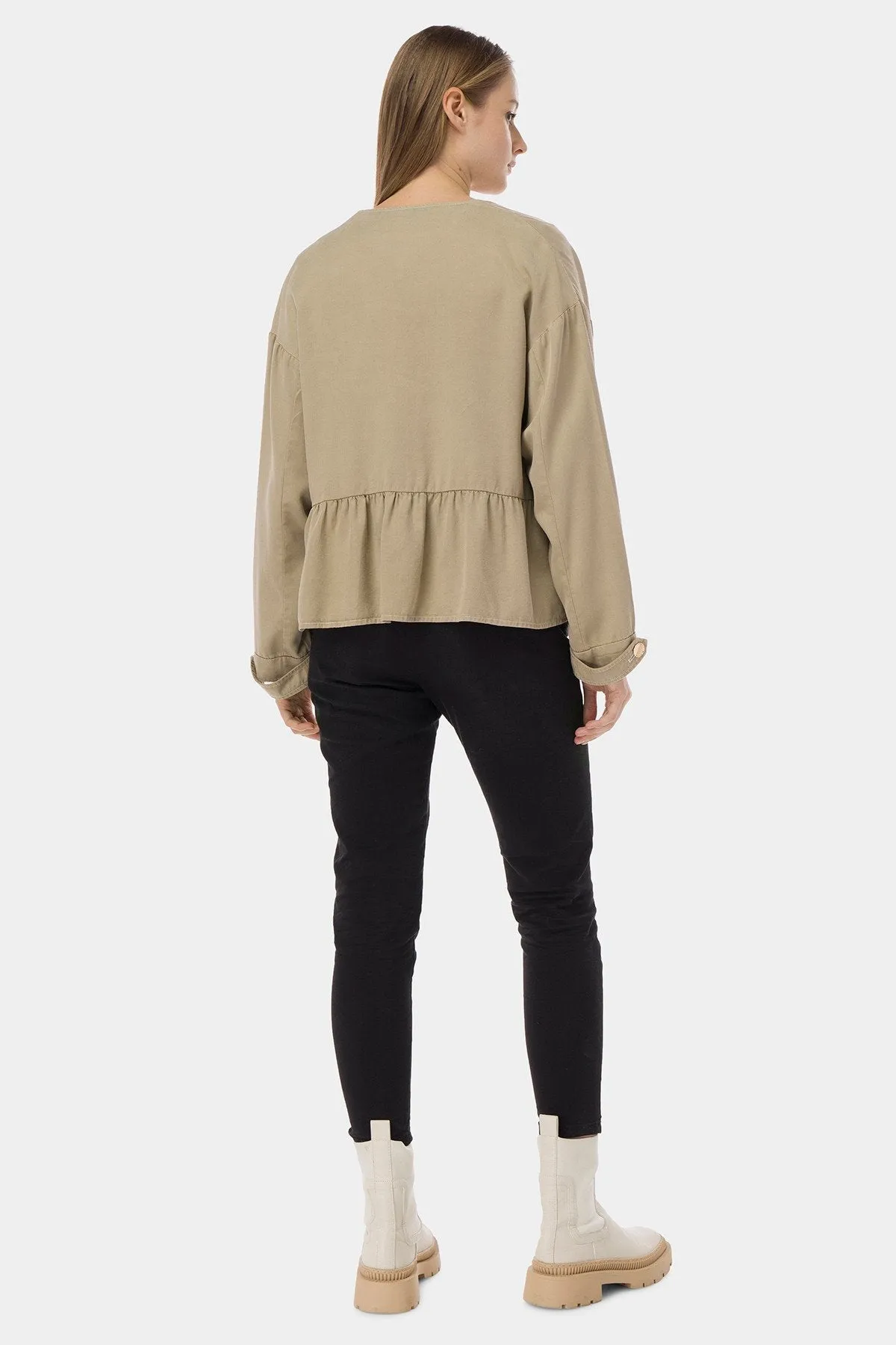 Cargo Jacket For Women - Sand