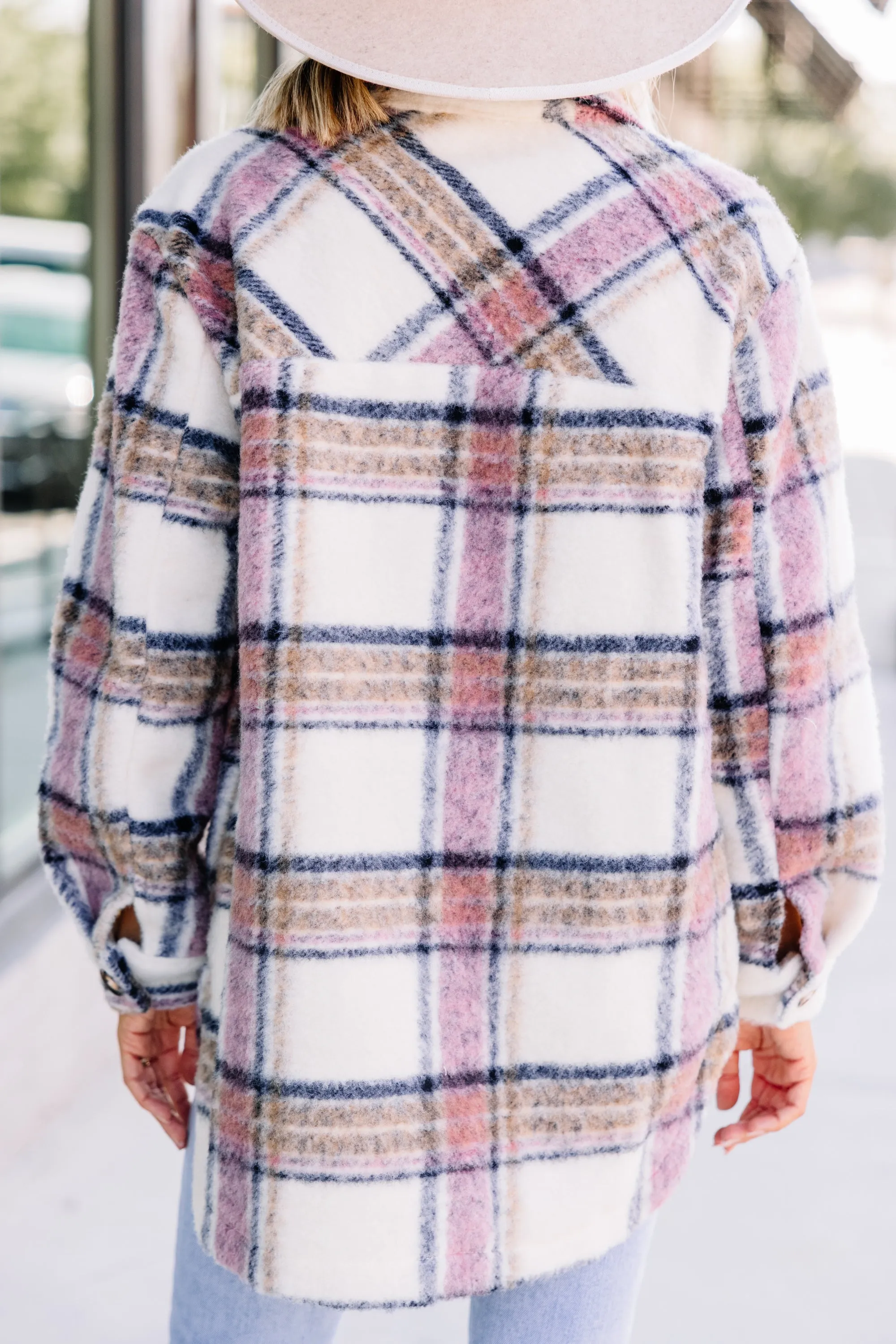 Come Around Pink Plaid Shacket