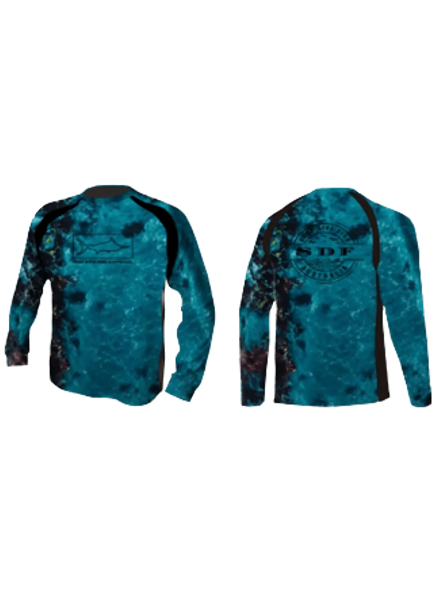 Coral reef UV Fishing Shirt - UPF50  Long Sleeve sun protection clothing by SDF