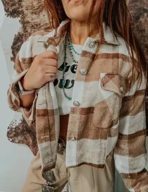 Cropped Slater Brown Shacket