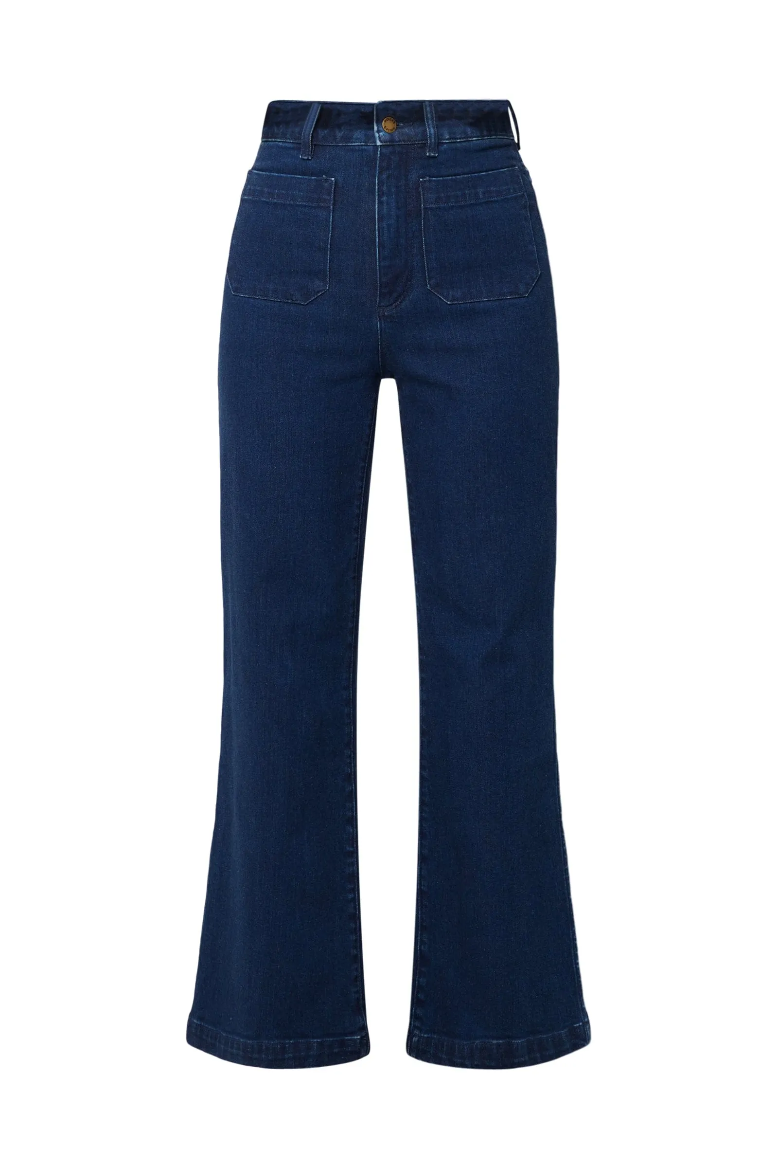 Dark Stone Sailor Crop Jeans