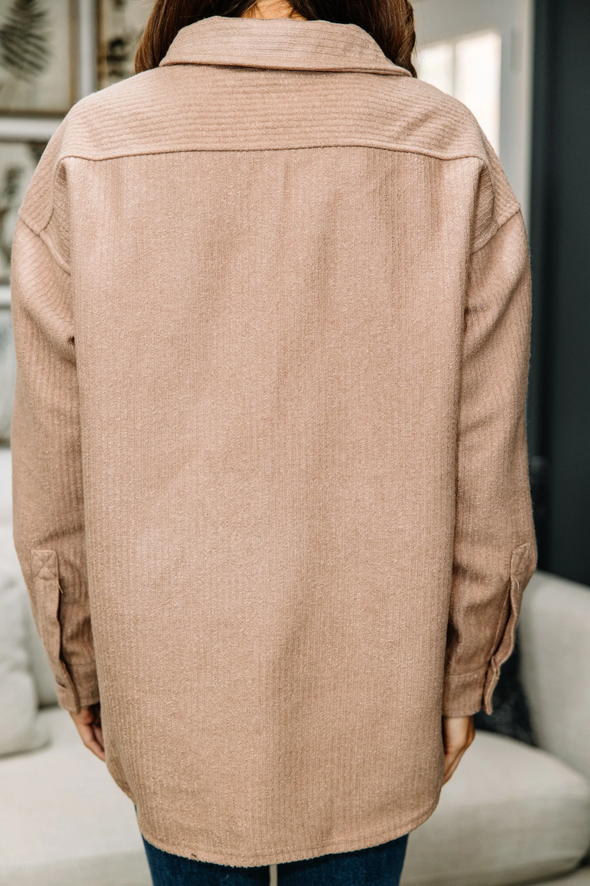 Dream On Mocha Brown Corduroy Shacket