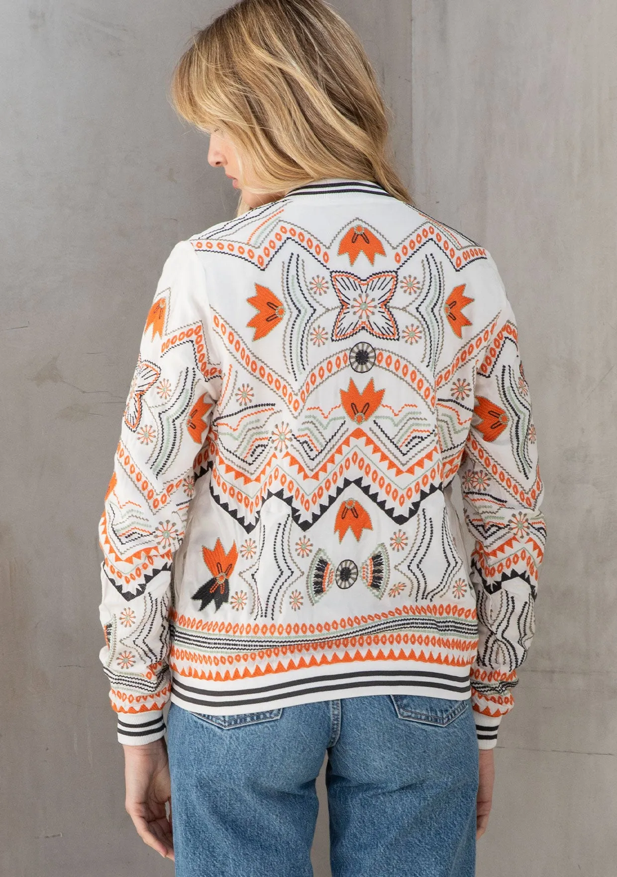 Embroidered Bomber Jacket