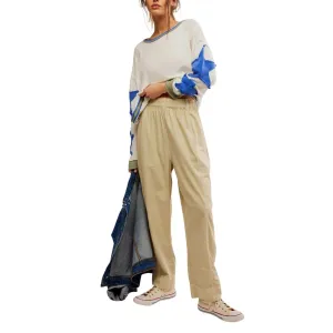 Free People Preppy Poplin Pull-On  Trousers In Birch