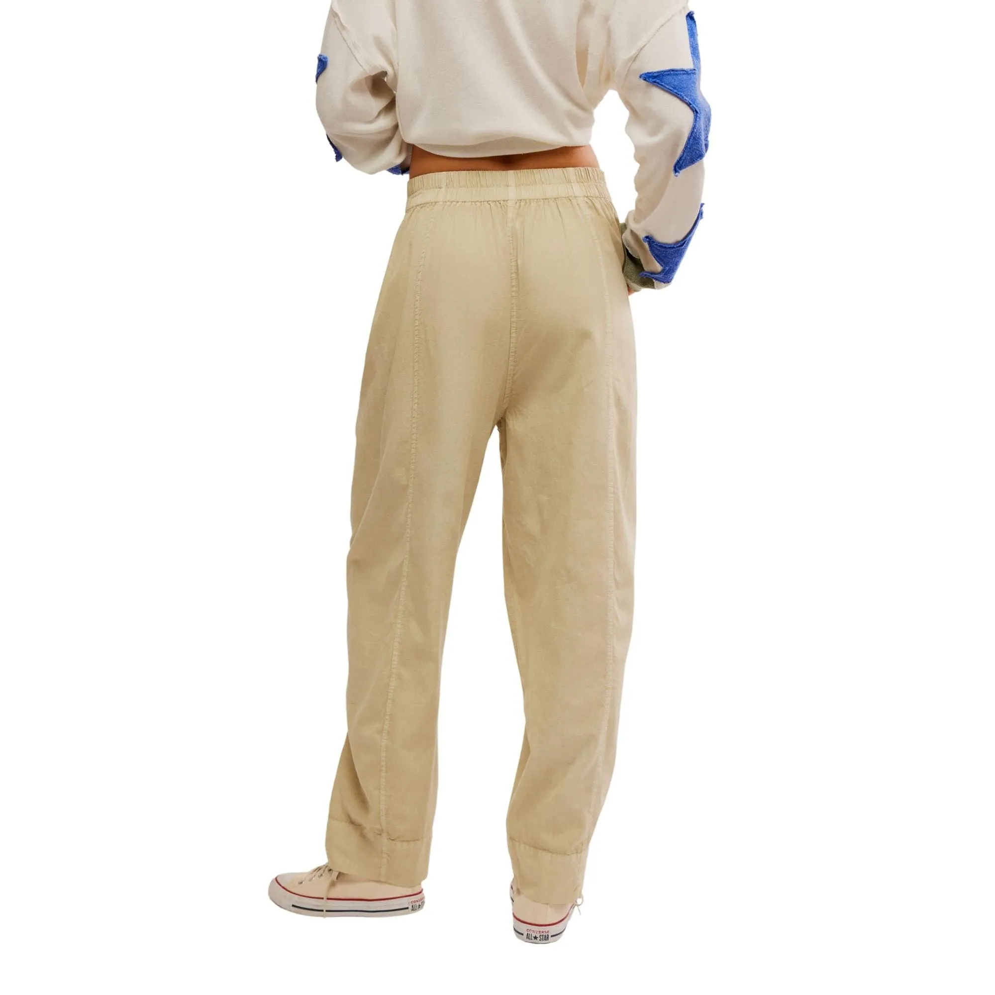 Free People Preppy Poplin Pull-On  Trousers In Birch