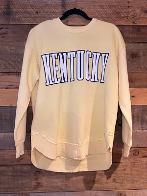 Kentucky Long Sleeve Crew Neck in Yellow