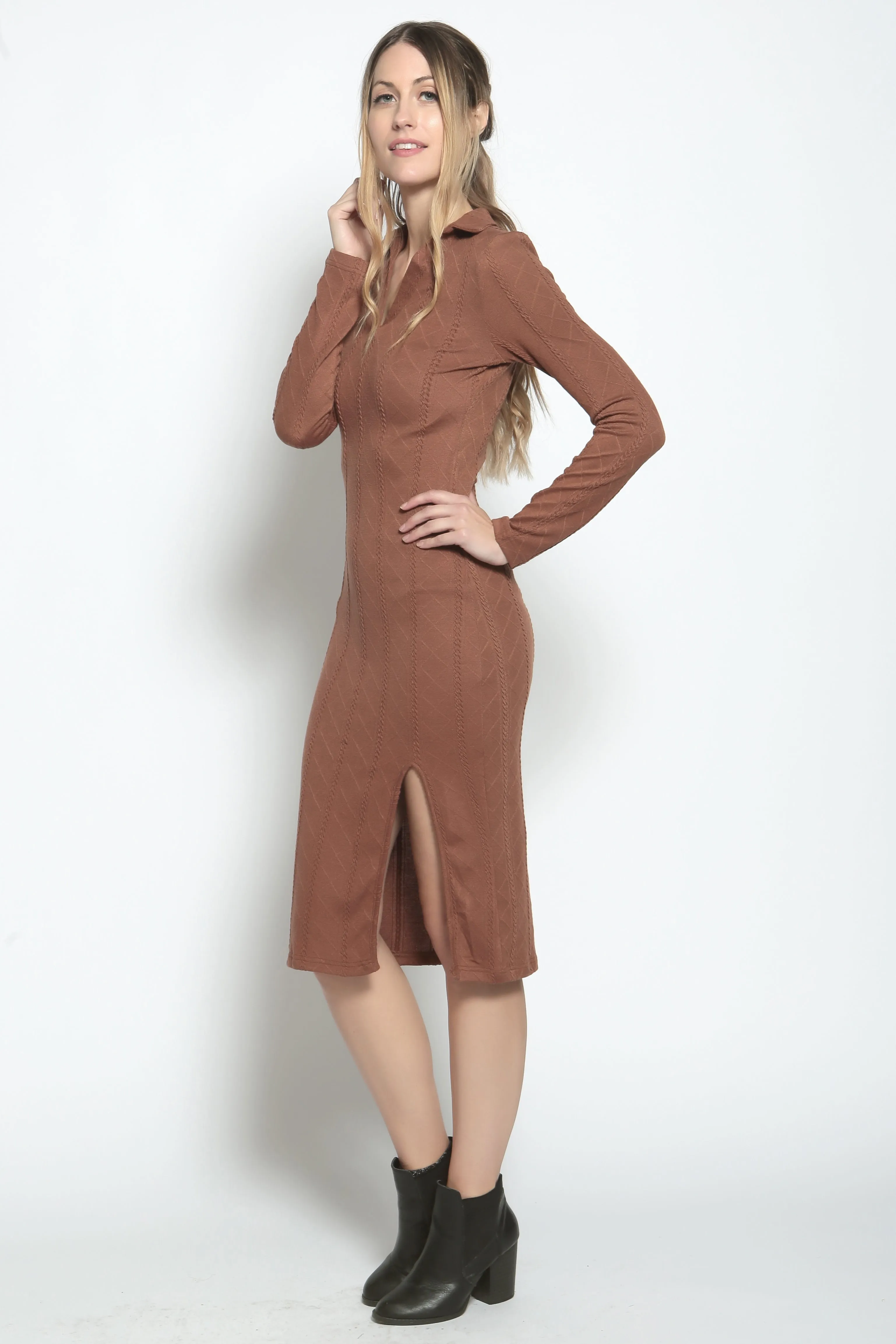 Long Sleeve Bodycon Knit Dress