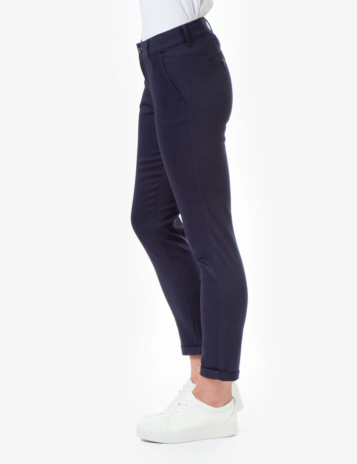MID RISE SLIM CHINO PANTS