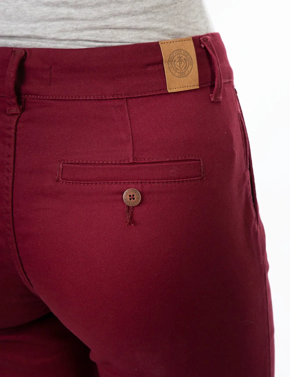 MID RISE SLIM CHINO PANTS