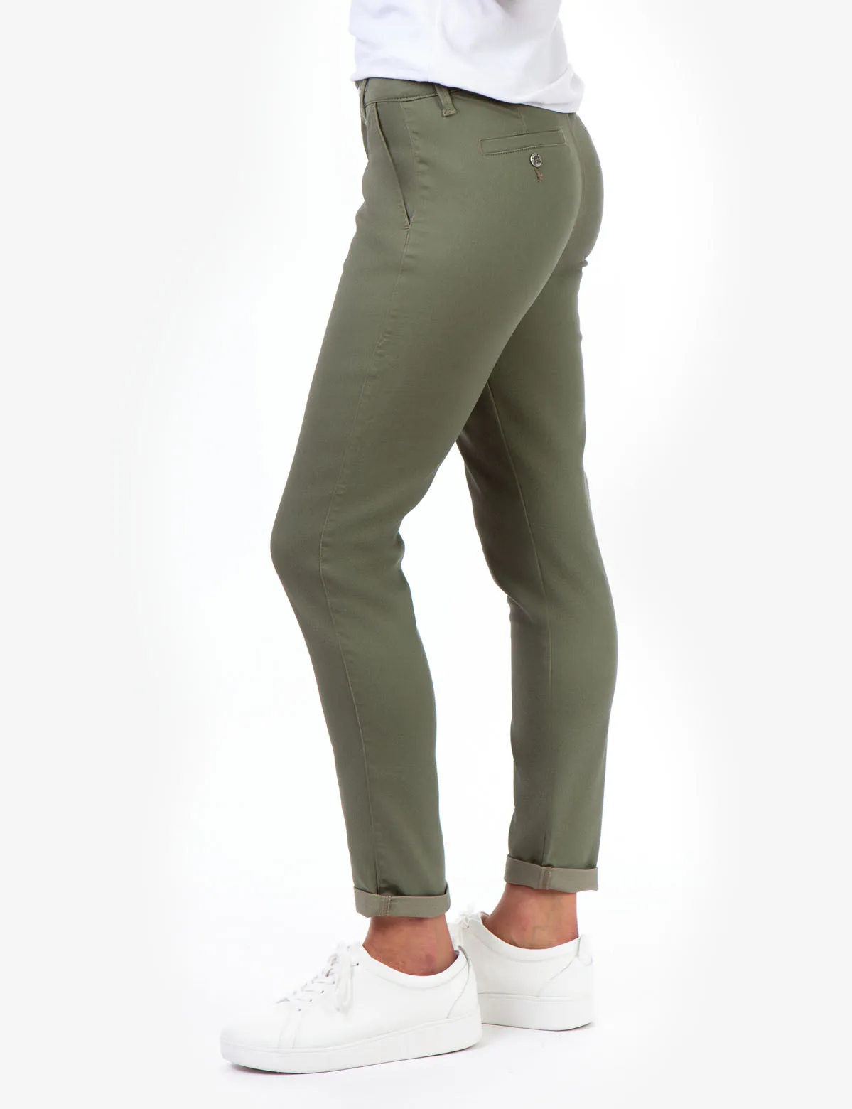 MID RISE SLIM CHINO PANTS