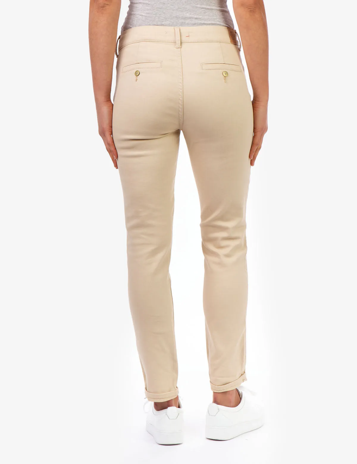 MID RISE SLIM CHINO PANTS