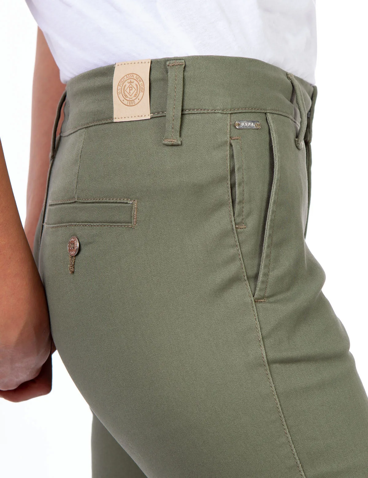 MID RISE SLIM CHINO PANTS