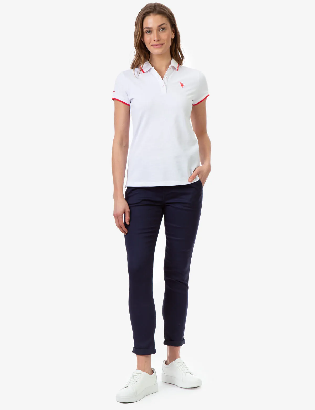 MID RISE SLIM CHINO PANTS