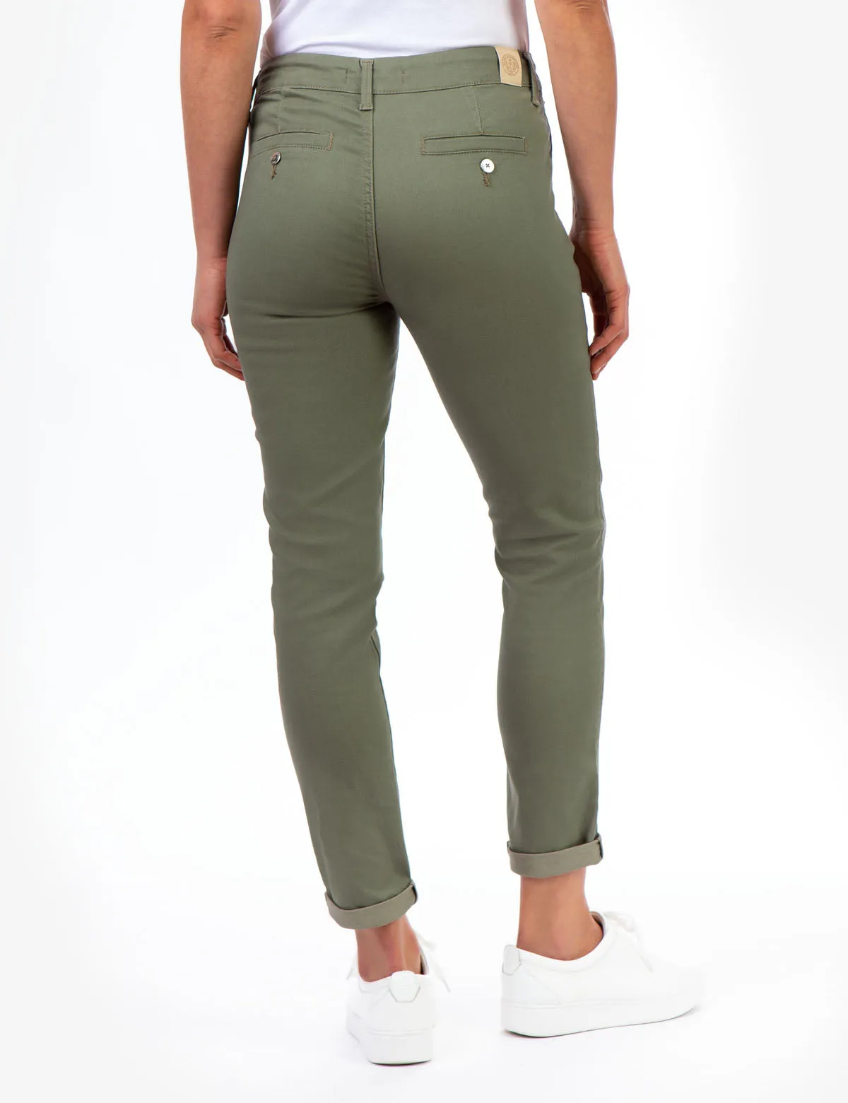 MID RISE SLIM CHINO PANTS