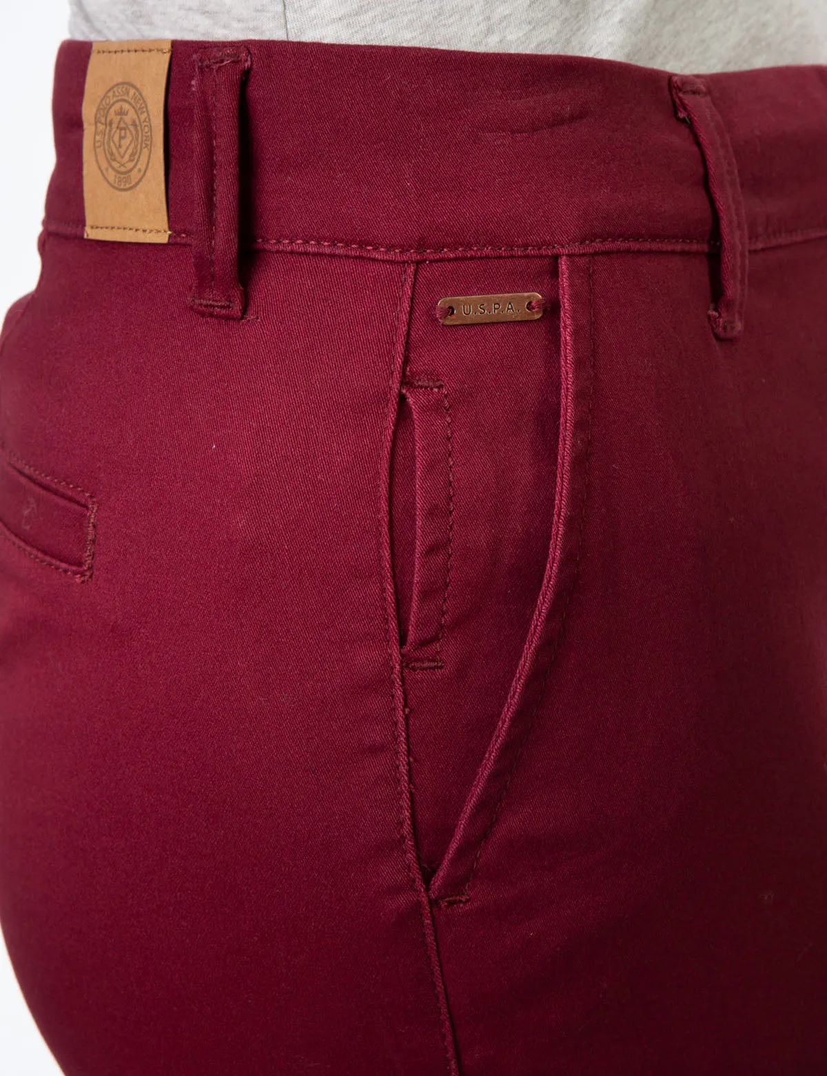MID RISE SLIM CHINO PANTS