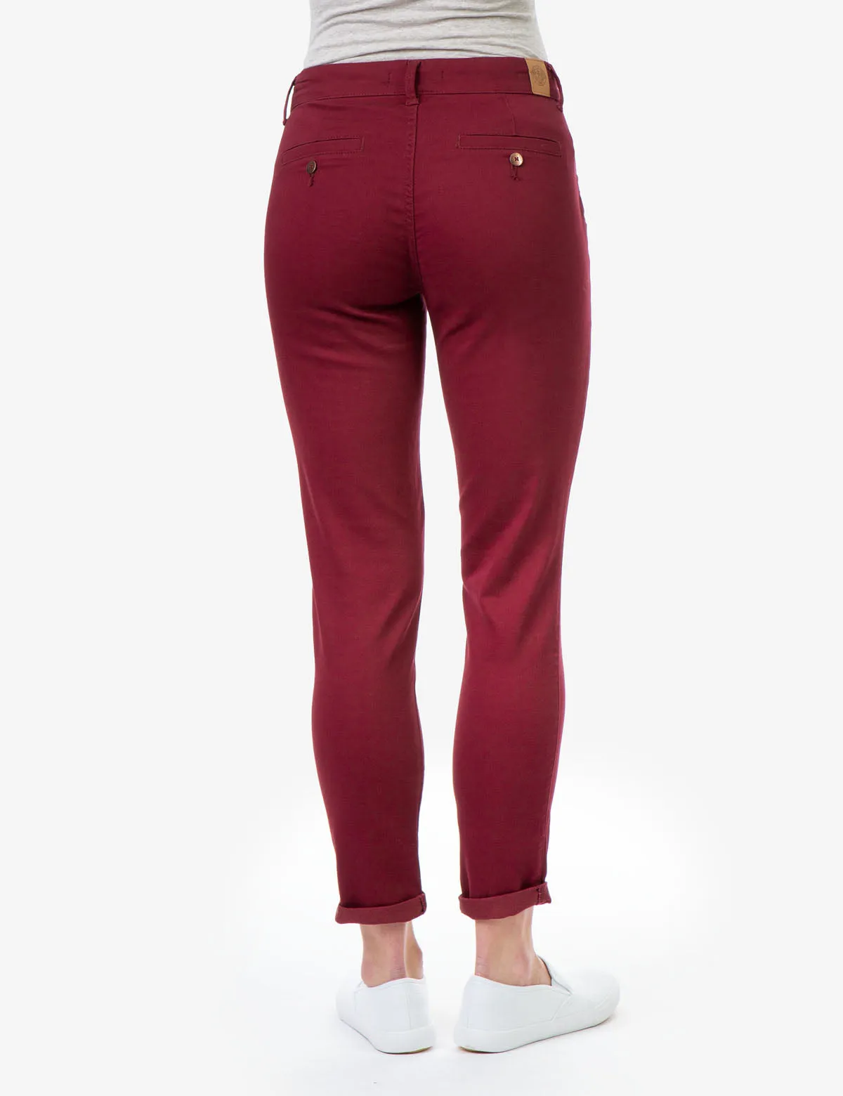 MID RISE SLIM CHINO PANTS