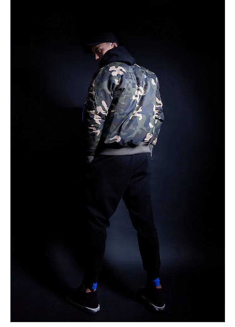 MONSTER GUARDIANS REVERSIBLE CAMOUFLAGE JACKET WITH BLACK REVERSE
