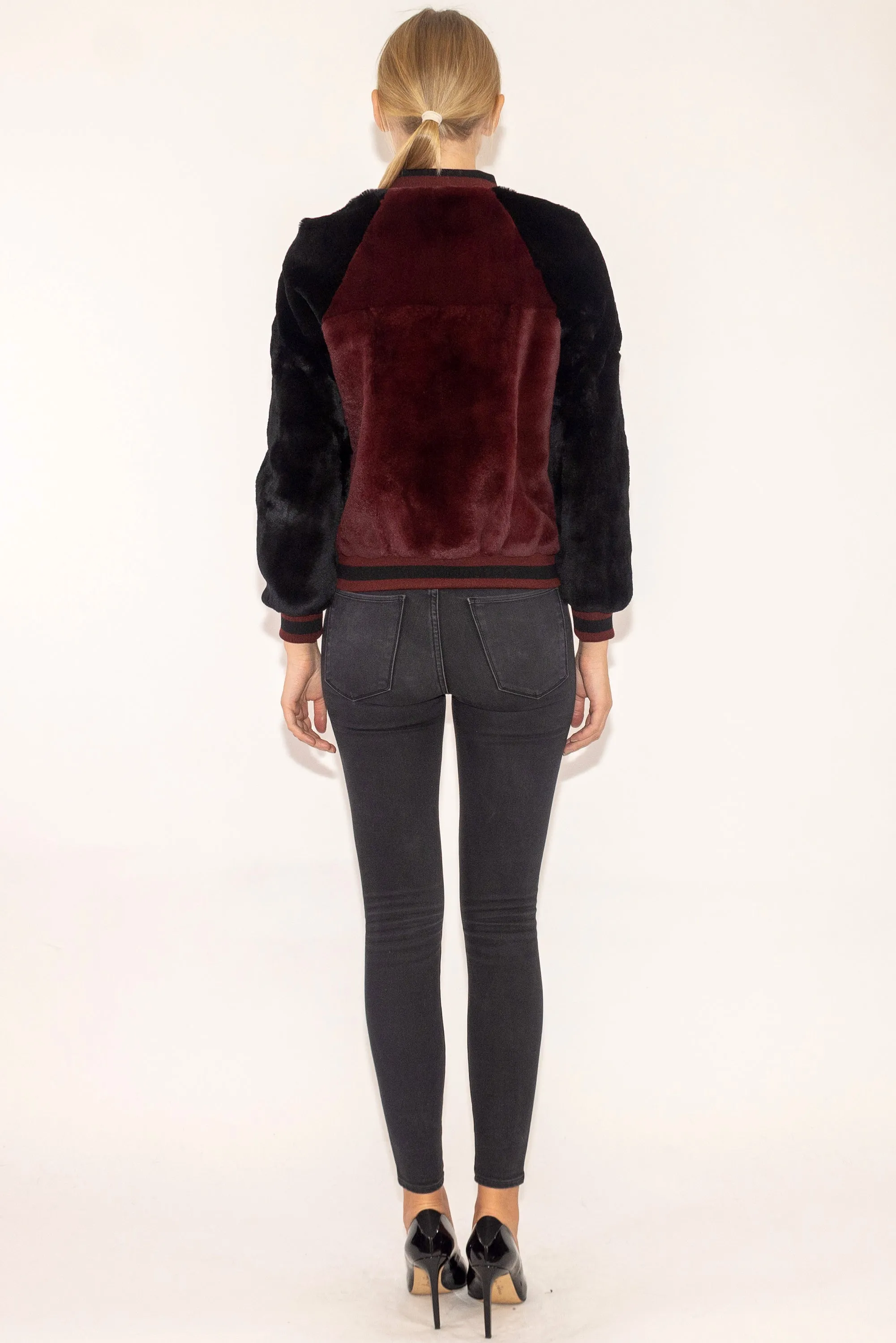 REGINA - Full Skin Rex Rabbit Bomber Jacket