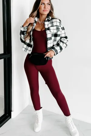 Sade Plaid Shacket (Black/White)