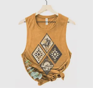 The Mustard Sunset Cowboy Tank