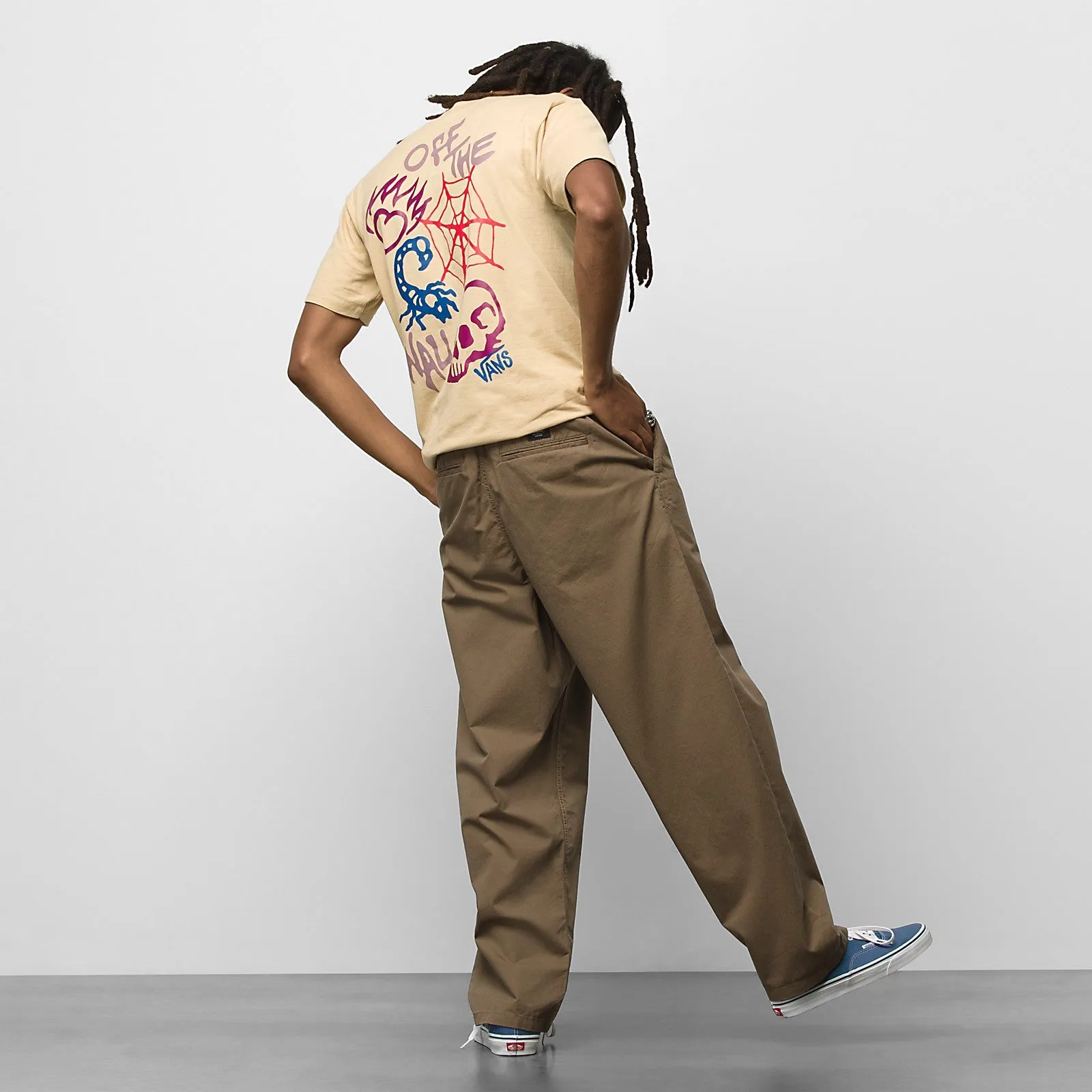 Vans Range Baggy Tapered Elastic Waist Pants - Canteen