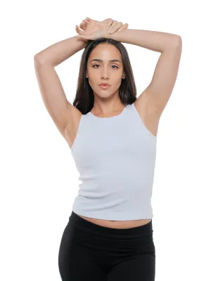 WHITE CREWNECK TANK TOP