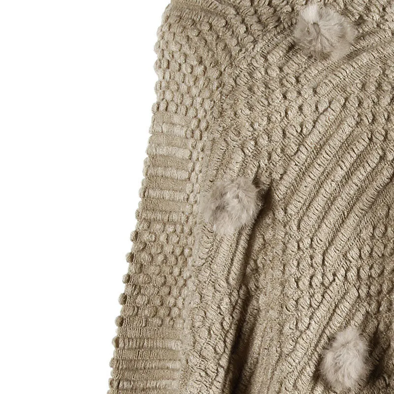 Women's Autumn/Winter Casual Knitted Poncho With Tassels