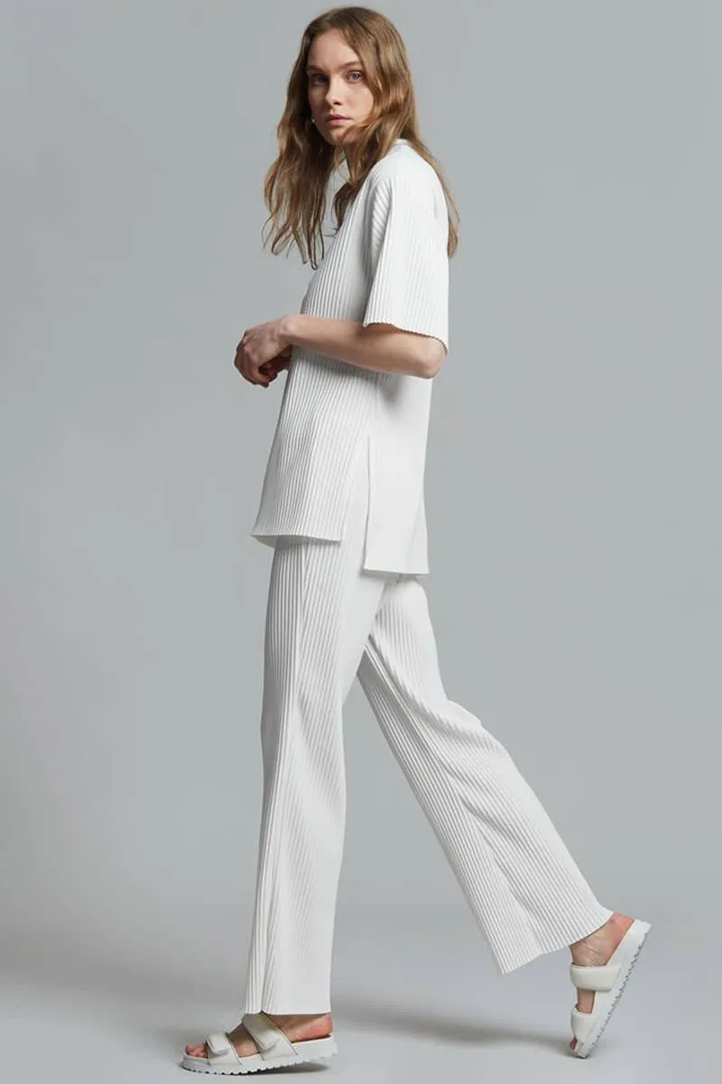 Women's T-shirt   wide-leg trousers casual suit