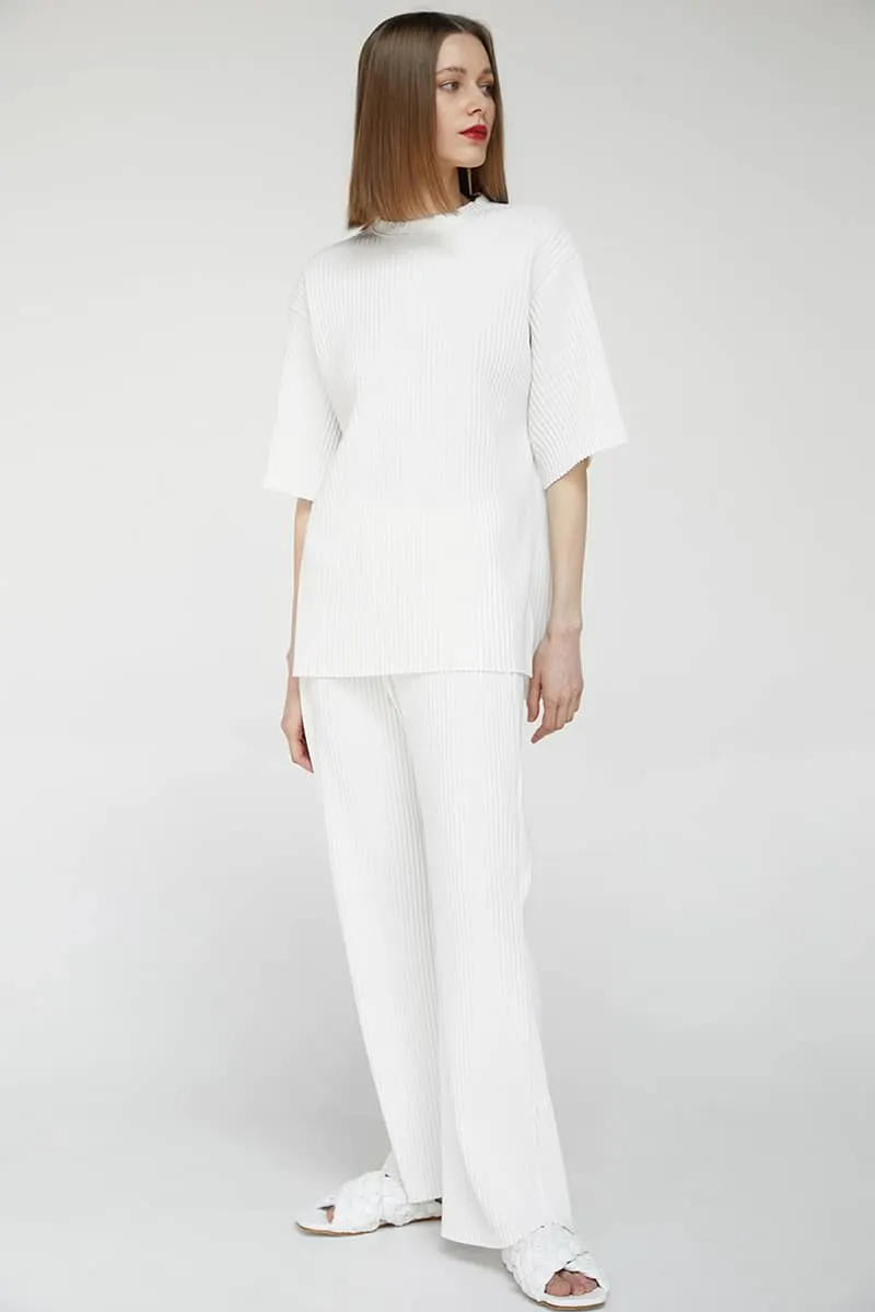 Women's T-shirt   wide-leg trousers casual suit