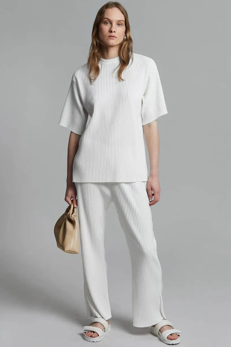 Women's T-shirt   wide-leg trousers casual suit