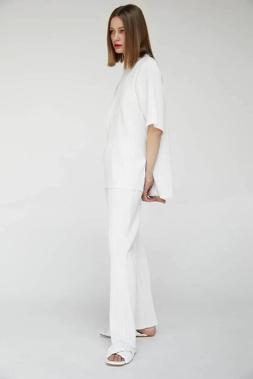 Women's T-shirt   wide-leg trousers casual suit