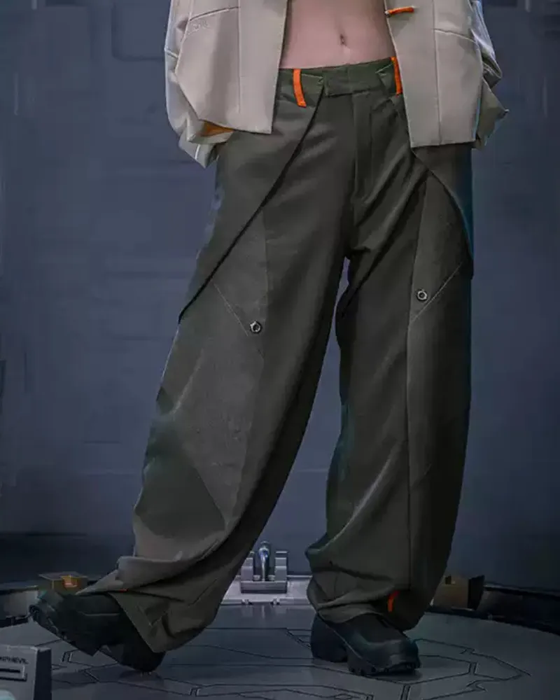 XIPHEVIL Cyberpunk Outfits Invisible Street Unisex Loose Pants
