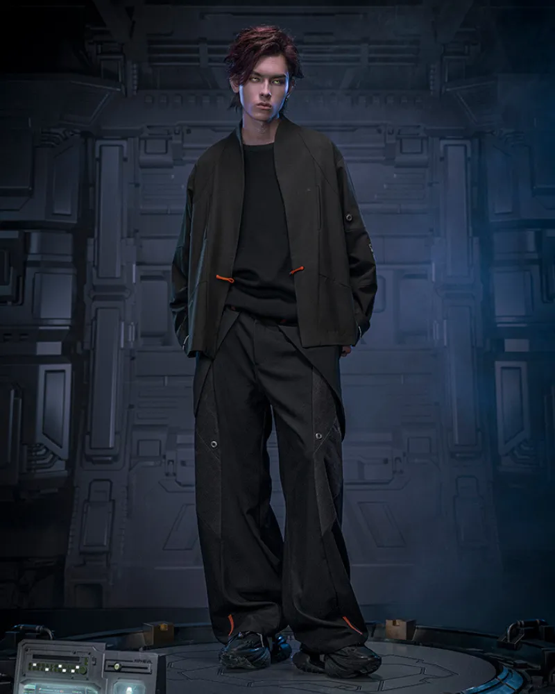 XIPHEVIL Cyberpunk Outfits Invisible Street Unisex Loose Pants